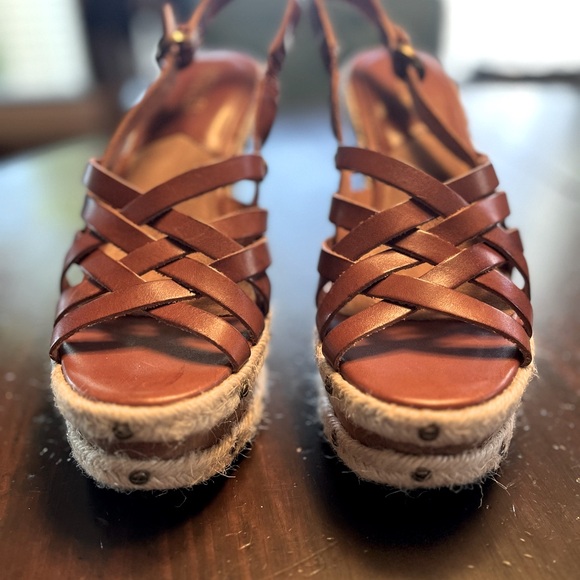 Size 7.5, Michael Kors, Carmel colored wedges - Picture 7 of 8